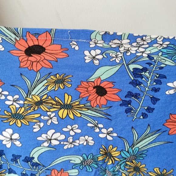 💚 Blue Floral Jersey Top - Picture 7 of 14